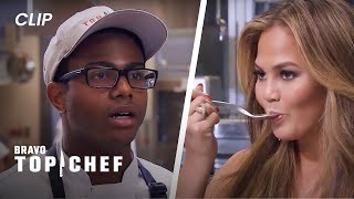 Chrissy Teigen Wants A Date  Top Chef California [upl. by Ocirled140]