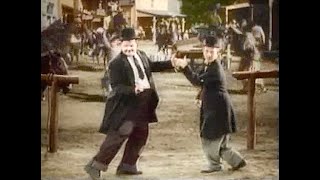 Laurel amp Hardy  Way Out West bit  Commence to Dancin [upl. by Adnowat]