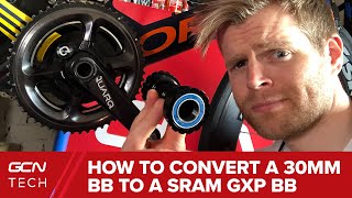 How To Convert A BB386 EVO 30mm Bottom Bracket To GXP On A Road Bike [upl. by Sidman]