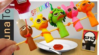 Eating INCREDIBOX SPRUNKI in real life Clay Food ASMR mukbang Animation [upl. by Maddy206]