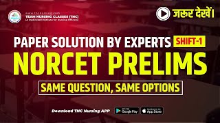 NORCET 50 Prelims Paper solution  same question same options aiims [upl. by Lasyrc]