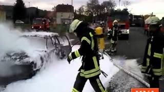 Feuer Auto brennt aus bei Sudheim [upl. by Hcra]