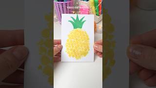 Pineapple🍍with Creative Art Technique shorts [upl. by Aicatan]