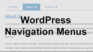 WordPress Navigation Menus Theme Development [upl. by Feld]