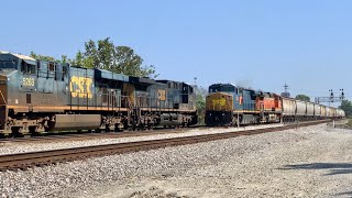 Trains Passing Crew Change amp Train Start Up Look At All These Locomotives Indiana amp Ohio Trains [upl. by Ahtamat]