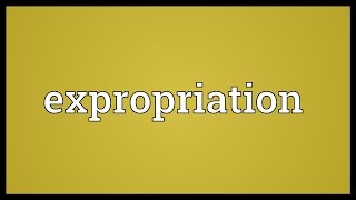 Expropriation Meaning [upl. by Schurman]