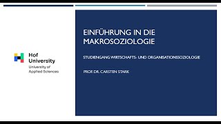 Einführung in die MakroSoziologie II Systemtheorie [upl. by Lord]