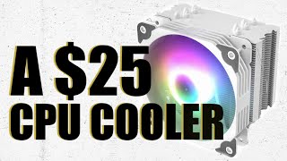 25 𝘾𝙋𝙐 𝘾𝙊𝙊𝙇𝙀𝙍  Vetroo V5 White CPU Air Cooler Review [upl. by Rehpetsirhc]