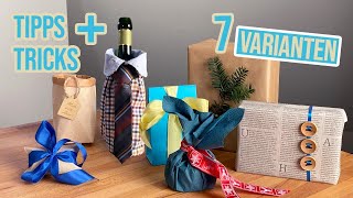 Geschenk verpacken ohne Geschenkpapier  7 einfache Ideen [upl. by Gomer]