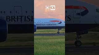 SPEEDBIRD 777200 TAKES OFF OVER ST JOHNS britishairways b777 boeingtakeoff aviation boeing [upl. by Adnoluy844]