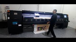 High Speed Powerjet Solvent Printer on Konica 512i Printheads with Matt Black Scratch Free Color [upl. by Kenelm]