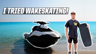 I TRIED WAKESKATING [upl. by Adela]