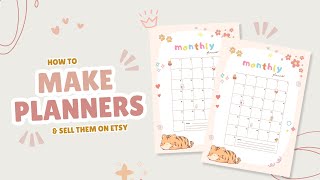 How to Create Cute Planner Template on Canva amp Sell  Make Money from Selling Planner Templates [upl. by Ittam]