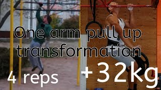 ONE ARM PULL UP TRANSFORMATION 2014 2018 [upl. by Attenweiler]