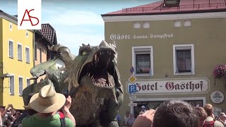 Historischer Festumzug  Drachenstich Furth im Wald  2014 [upl. by Nabois]