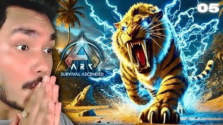 Electric Sabertooth Destroys Everything 😭 Ark Ascended Primal Fear CHAOS [upl. by Eleumas]