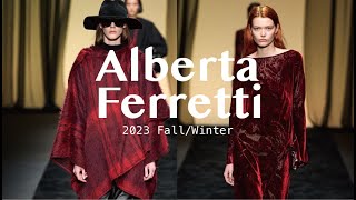 时装秀Alberta Ferretti23秋冬赤色摩登 [upl. by Soilissav480]