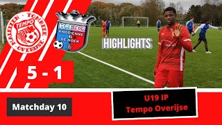 Matchday 10  U19 IP Tempo Overijse vs KFC Rhodienne De Hoek  20232024 [upl. by Anert]