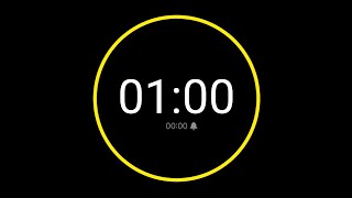 1 Minute Countdown Timer with Alarm  iPhone Timer Style [upl. by Emoreg485]