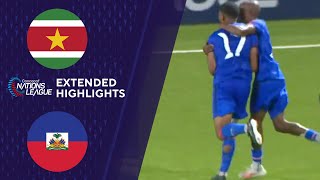 Suriname vs Haiti Extended Highlights  CONCACAF Nations League  CBS Sports Golazo [upl. by Nimzzaj]