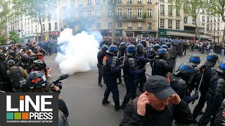 Défilé du 1er mai Incidents entre le black bloc et la police  Paris  France 01 mai 2024 [upl. by Bezanson18]