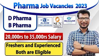 10 D pharma vacancy 2023  d pharma job scope  d pharma jobs  pharmacist jobs 2023  Pharma jobs [upl. by Yliak]