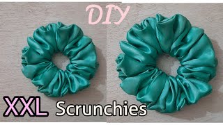 XXL Scrunchies Tutorial ❤  How to make oversized Scrunchies scrunchies hairaccessories stitch [upl. by Lirret792]