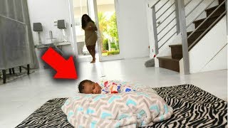 LEAVING BABY HOME ALONE PRANK ON GIRLFRIEND [upl. by Ynohtnacram198]