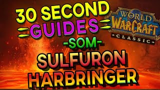 Sulfuron Harbringer  Molten Core  SoM  30 Second Guides [upl. by Tehcac]