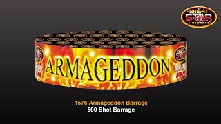 Bright Star Fireworks  1575 Armageddon 500 Shot Barrage [upl. by Ayanet112]