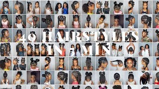 40 hairstyles for Girls in 5 min ENJOY [upl. by Naerad722]