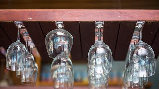 How to DIY a Wine Glass Rack With Floor Molding  Karen  Mina From HGTVs “Good Bones” [upl. by Esineg179]