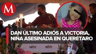 Miles de personas asisten a velorio de Victoria niña asesinada en Querétaro [upl. by Vashtee110]