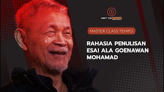 TEASER MEET THE MASTER  Rahasia Penulisan Esai ala Goenawan Mohamad [upl. by Ycaj]