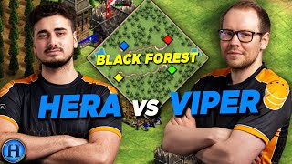 Hera vs TheViper On 1v1 Black Forest  AoE2 [upl. by Leiuqeze]