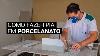 Como fazer pia em porcelanato  Biancogres  ARQ7 Decorações [upl. by Adelle3]