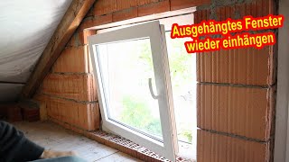 Ausgehängtes Fenster wieder einhängen Anleitung [upl. by Apeed823]