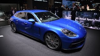 2018 Porsche Panamera Sport Turismo and Turbo S E Hybrid First Look  2017 Geneva Motor Show [upl. by Zipnick]