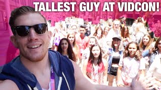 TALLEST YOUTUBER AT VIDCON DAY 1 😱 [upl. by Enitsirk]