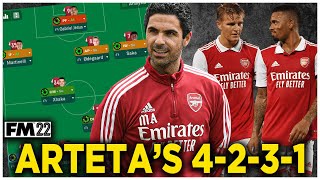 FM22 TACTIC  ARTETAS ARSENAL 4231  FOOTBALL MANAGER 2022 [upl. by Allertse]