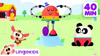 Head Shoulders Knees and Toes 🎶  More Fun Songs for Kids  Lingokids [upl. by Godfry]