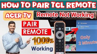 Acer 50inch smart tv Remote pairing  TCL 50 inch smart tv Remote pairing  Remote kaise pair kare [upl. by Haroldson]