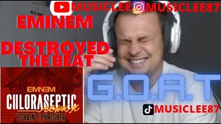 FIRST TIME HEARING EMINEM CHLORASEPTIC REMIX REACTION EMINEM MUREDERED THIS 🔥 [upl. by Benoit]