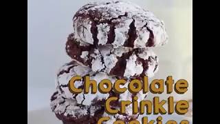 Chocolate Crinkle Cookies Christmas Cookies [upl. by Ahkihs]