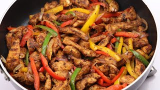 Grilled Chicken FajitasQuick And Easy Recipe By Recipes Of The World [upl. by Alius95]