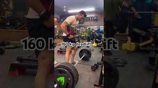 Deadlift 160kg…motivation workoutmotivational gymworkout love healthandfitnessmotivation [upl. by Maryellen]