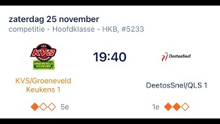 KVSGroeneveld keukens 1 – DeetosSnelQLS 1  25112023  1940 uur [upl. by Farrison841]