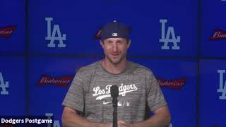 Dodgers postgame Max Scherzer on immaculate inning 3000 career strikeouts amp Clayton Kershaw [upl. by Haig283]