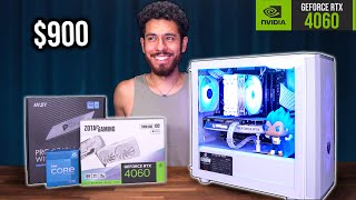 BEST 900 Gaming PC Build Guide  RTX 4060 i5 12600K w Benchmarks [upl. by Dudden]