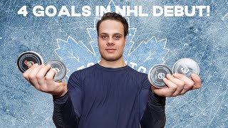 4 GOAL NHL DEBUT Auston Matthews NHL Debut Breakdown [upl. by Devaj]